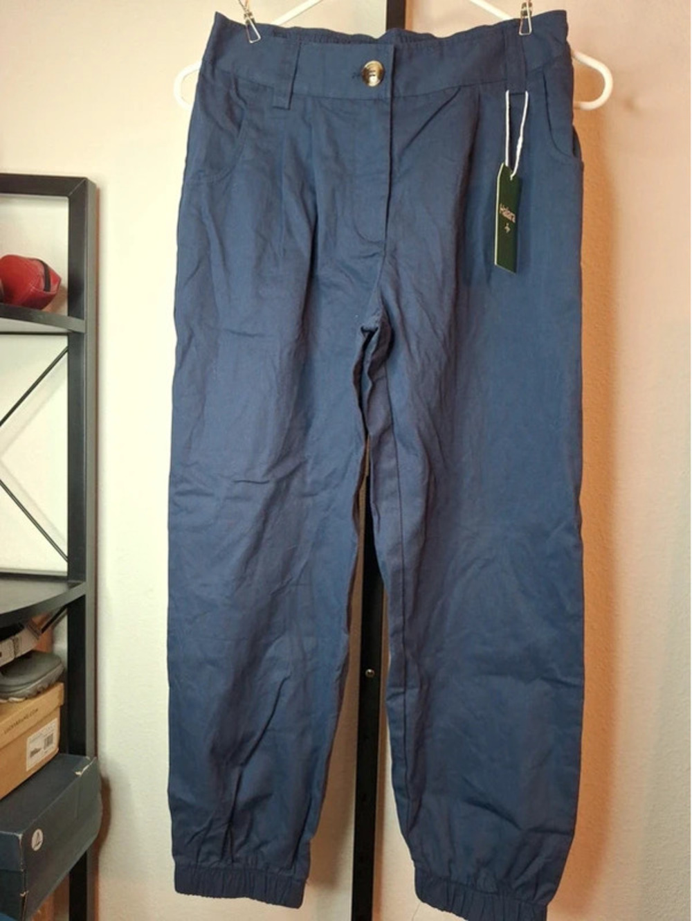 Halara Navy Mid Rise Casual Joggers with Pockets NWT size XS Reg